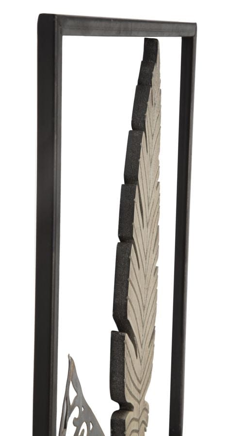 Pannello In Ferro E Legno Foglie -A- cm 30,5x1,90x91 (4)