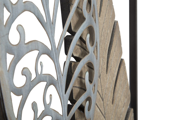 Pannello In Ferro E Legno Foglie -B- cm 30,5x2,5x99,5 (5)
