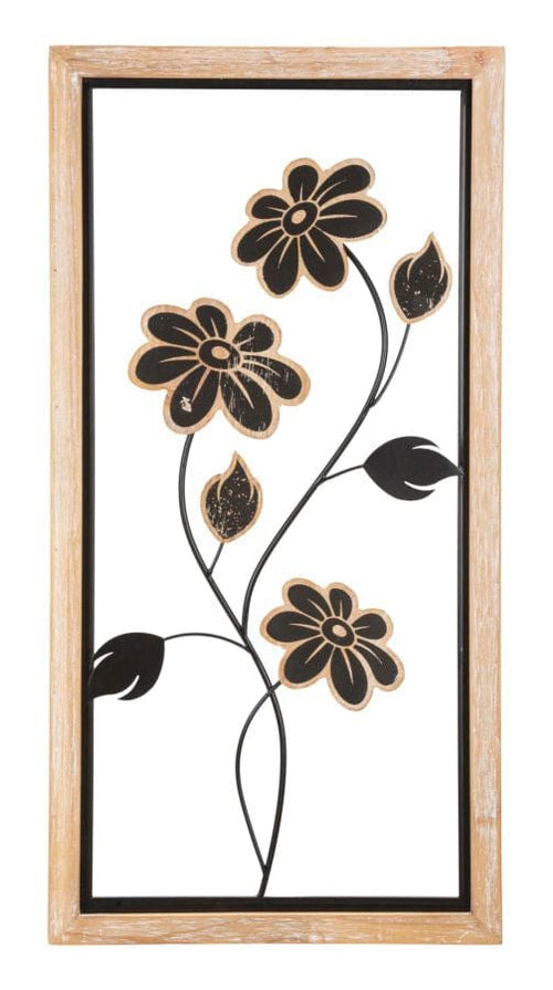Pannello In Ferro E Legno Girish -A- cm 30x2,5x60