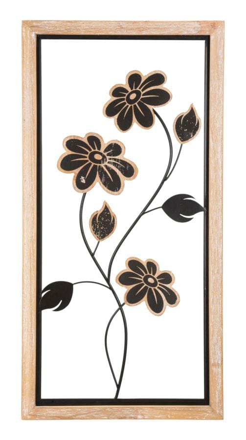 Pannello In Ferro E Legno Girish -A- cm 30x2,5x60