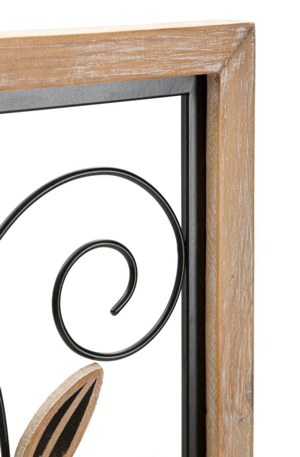 Pannello In Ferro E Legno Koman -B- cm 26x2,5x60 (2)