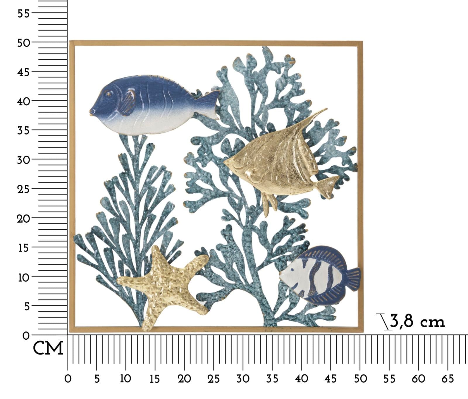 Pannello In Ferro Fish cm 50,2x3,8x50,2 (5)