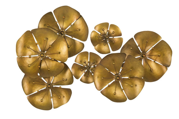 Pannello In Ferro Flowe Goldy -B- cm 80x6x57