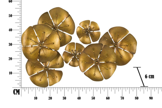 Pannello In Ferro Flowe Goldy -B- cm 80x6x57 (7)