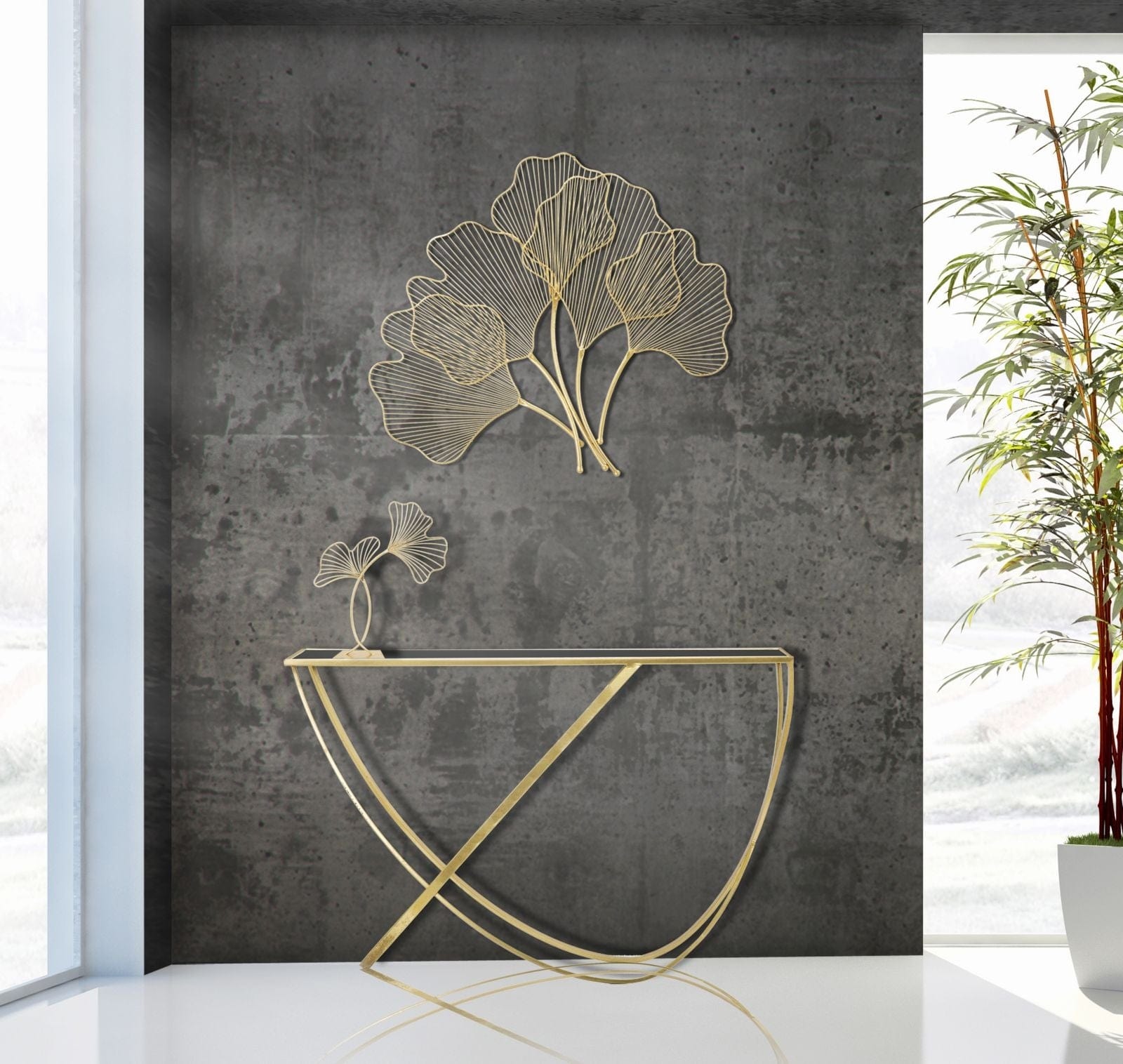 Pannello In Ferro Glam Leaf cm 69x5x62 (1)