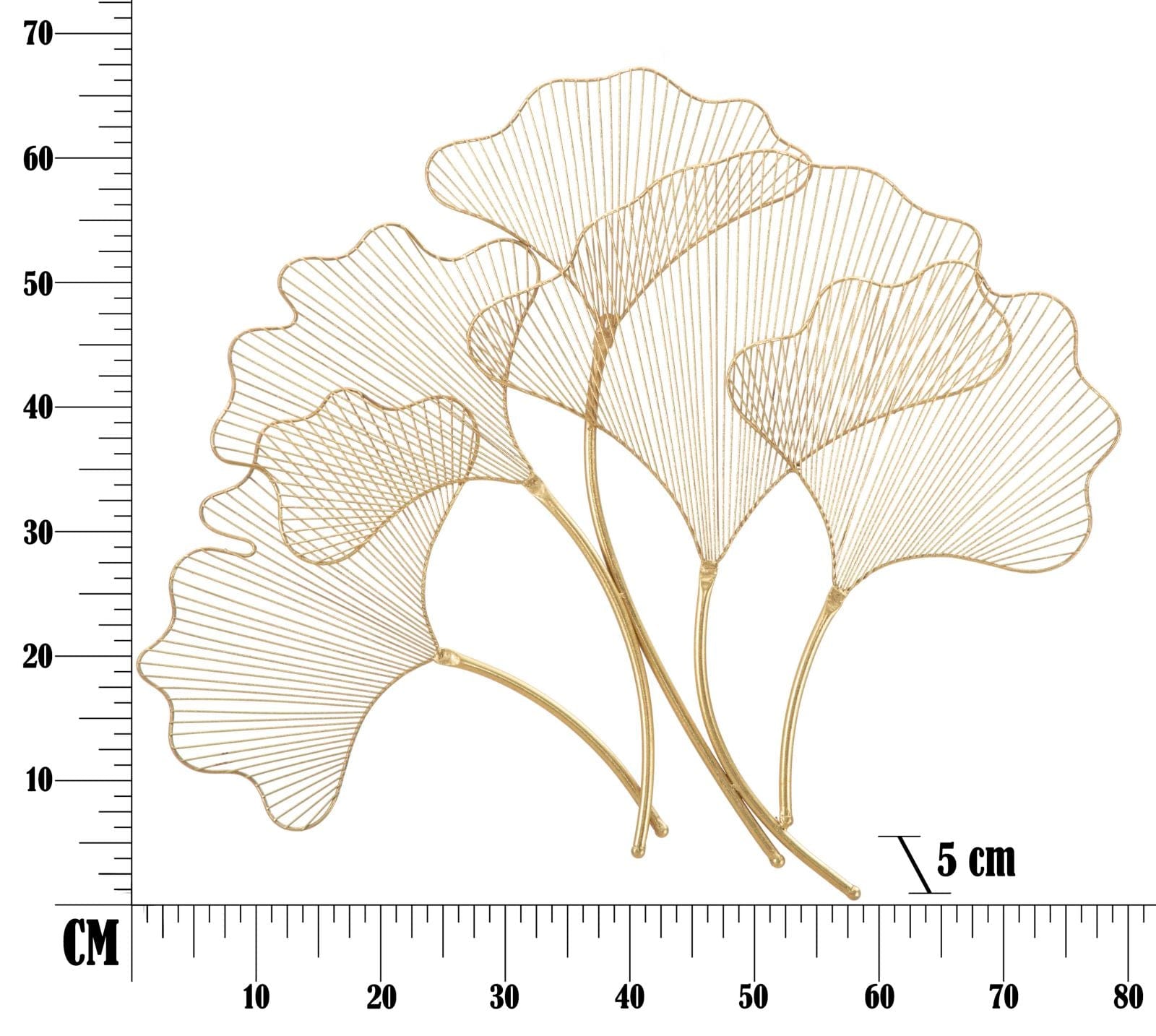 Pannello In Ferro Glam Leaf cm 79x5x68 (5)