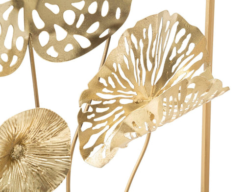 Pannello In Ferro Gold Flowers cm 50x5x50 (1)