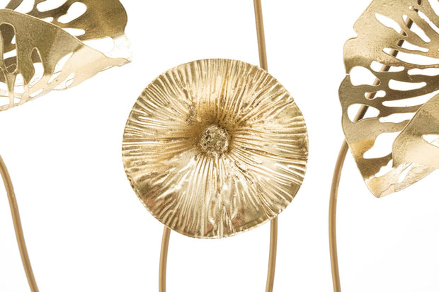 Pannello In Ferro Gold Flowers cm 50x5x50 (2)
