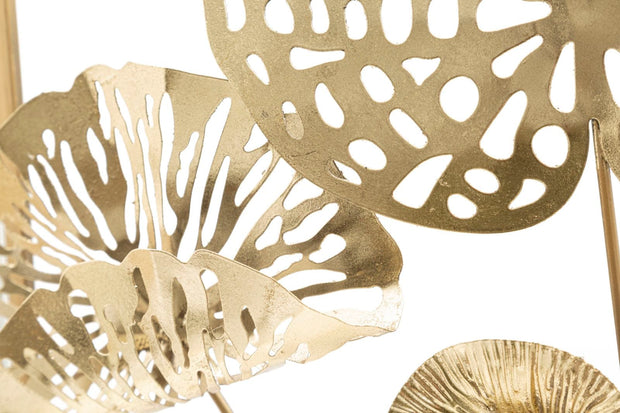 Pannello In Ferro Gold Flowers cm 50x5x50 (3)