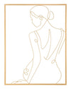 Pannello In Ferro Gold Woman cm 60x1x80