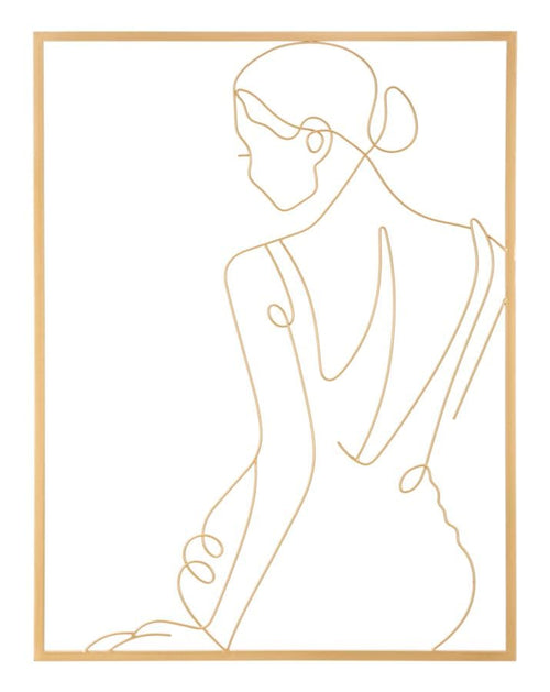 Pannello In Ferro Gold Woman cm 60x1x80