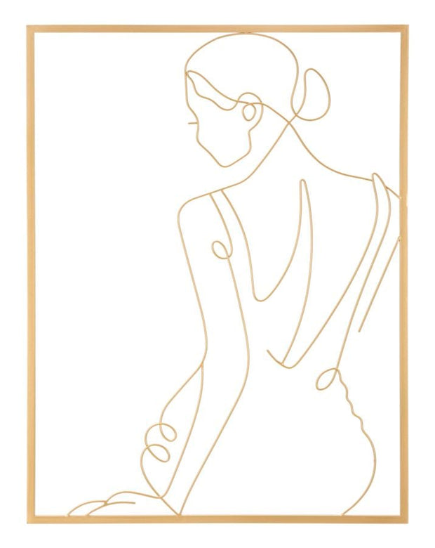 Pannello In Ferro Gold Woman cm 60x1x80