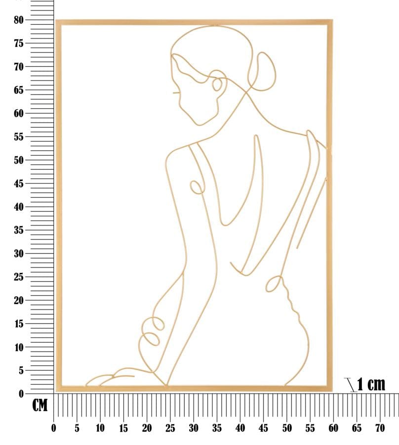 Pannello In Ferro Gold Woman cm 60x1x80 (5)