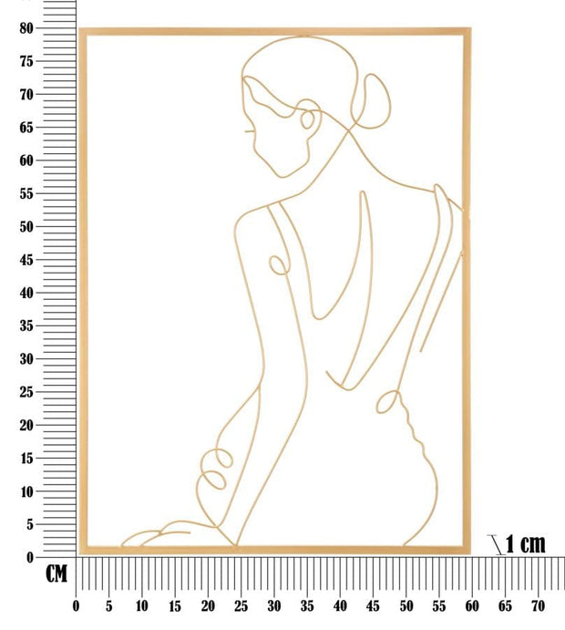 Pannello In Ferro Gold Woman cm 60x1x80 (5)