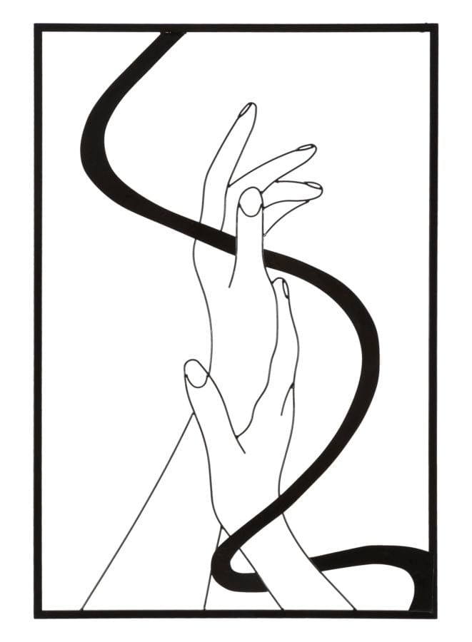 Pannello In Ferro Hands cm 60x1x90