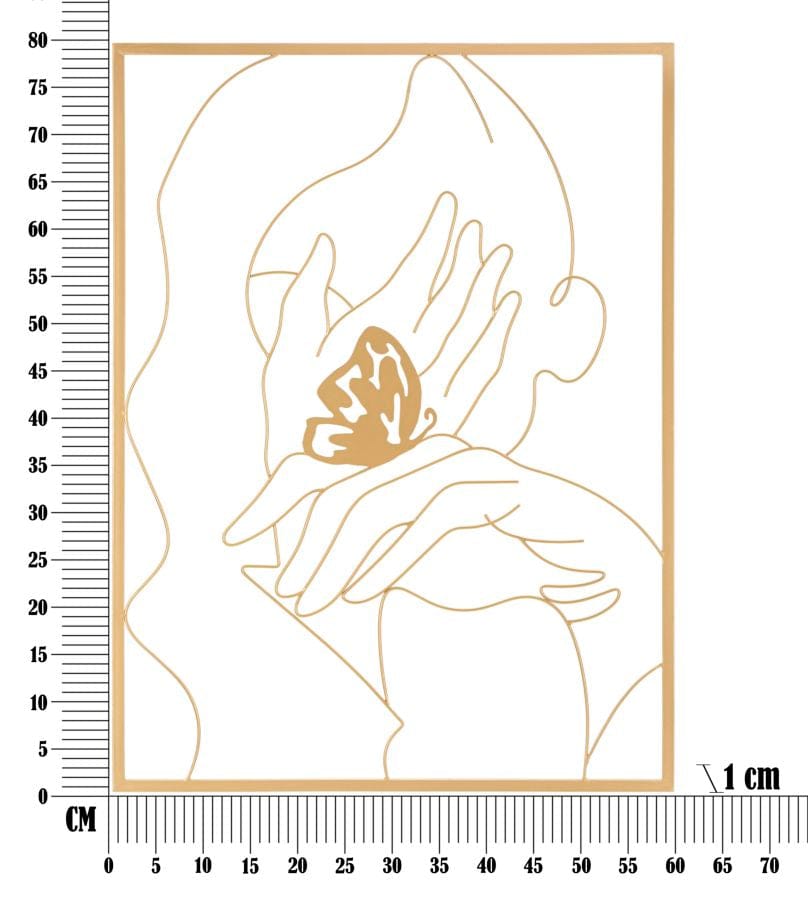 Pannello In Ferro Hands On Face cm 60x1x80 (5)