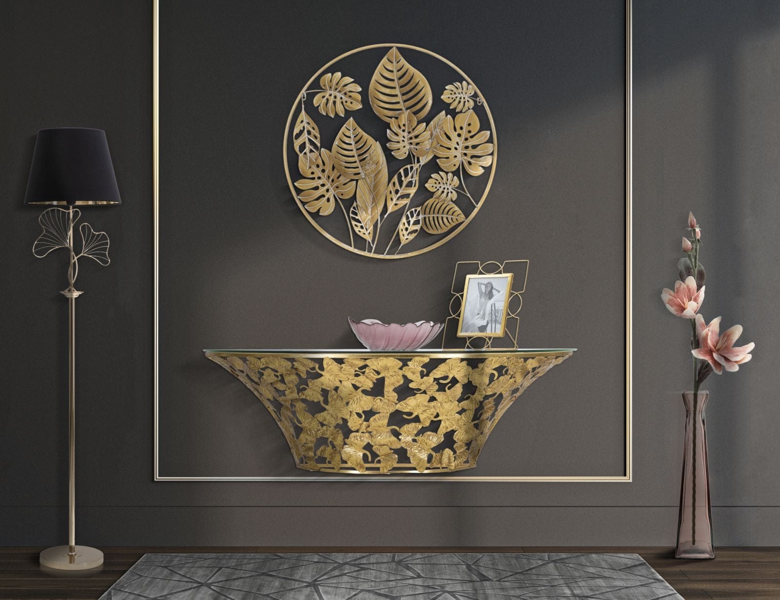 Pannello In Ferro Jungle Round cm Ø 80x6.5 (1)