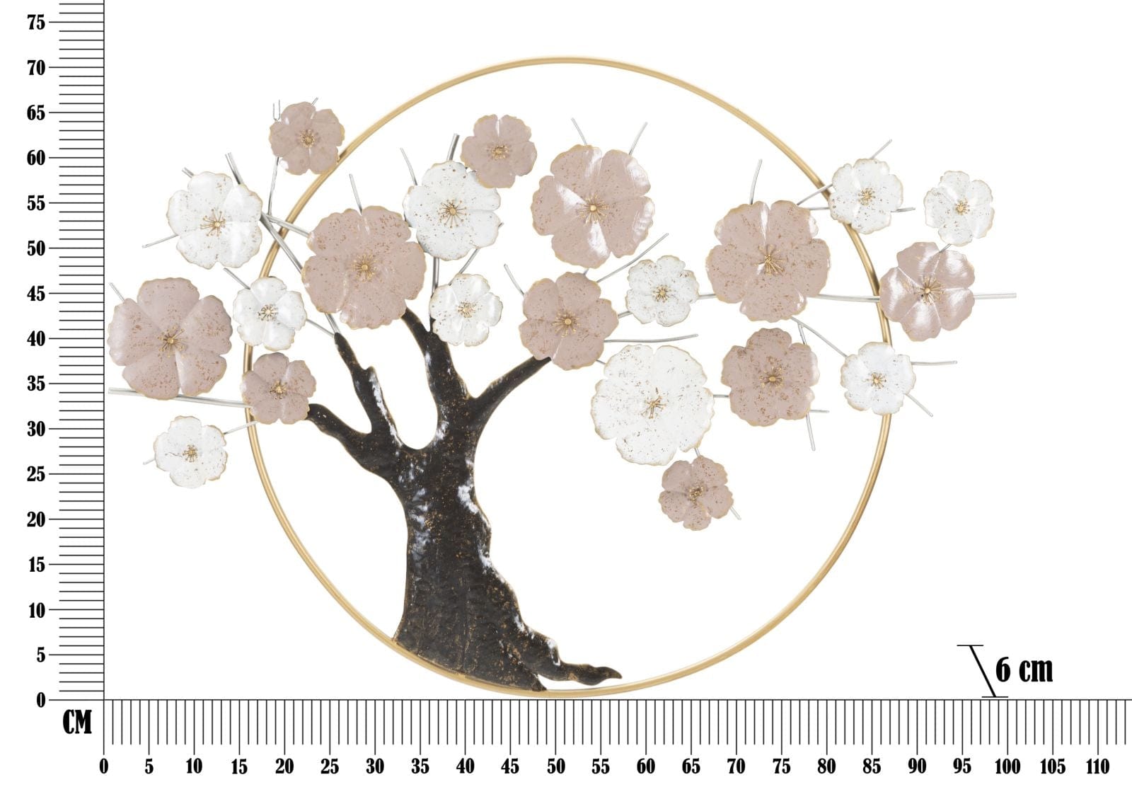 Pannello In Ferro Tree cm 101x6x72 (5)