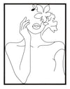 Pannello In Ferro Woman With Flowers cm 60x1x80