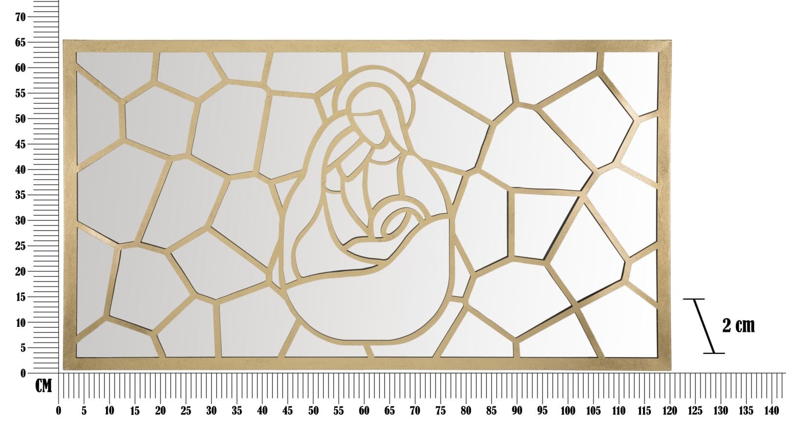 Pannello Nativity Gold Rett. cm 120x2x66 (5)