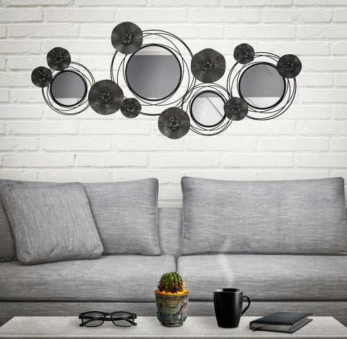 Pannello/Specchio Dark Round cm 117x5,5x49 (1)