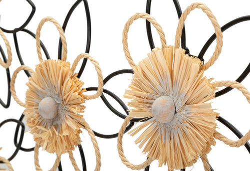 Pannelo In Ferro E Raffia Flow cm 60x4x35 (1)
