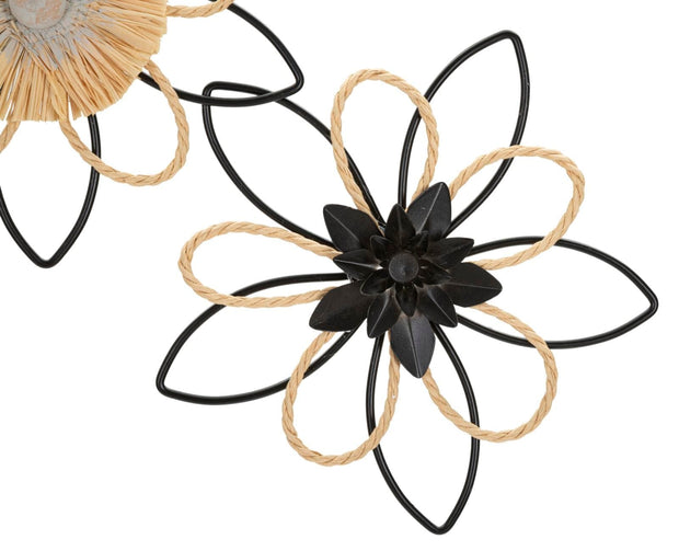 Pannelo In Ferro E Raffia Flow cm 60x4x35 (2)