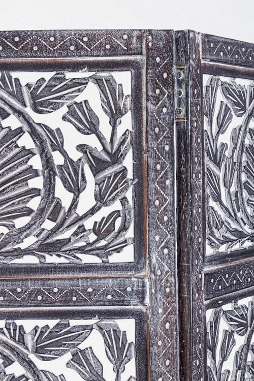Bizzotto Paravento 3 pannelli Darika Antique Grigio