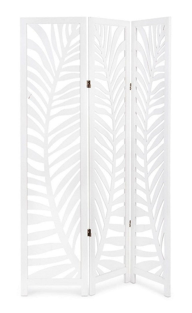 Bizzotto Paravento 3 pannelli Fern Bianco