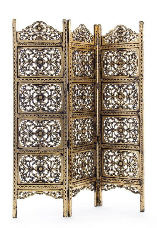 Bizzotto Paravento 3 pannelli Kiran Antique Oro