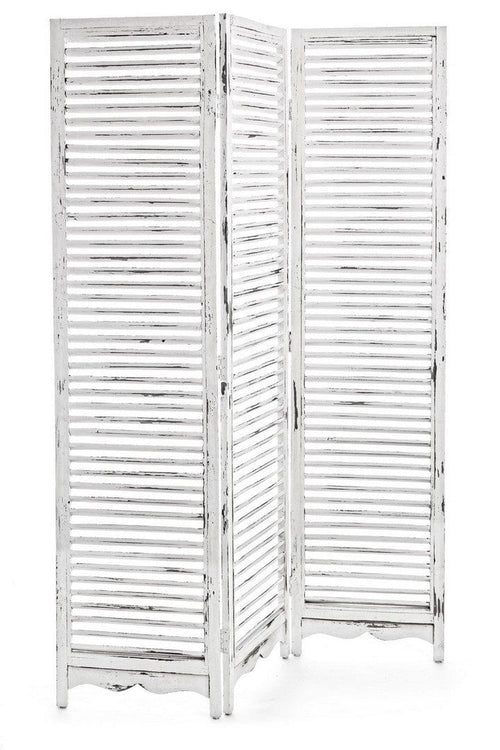 Bizzotto Paravento 3 pannelli Milky Bianco