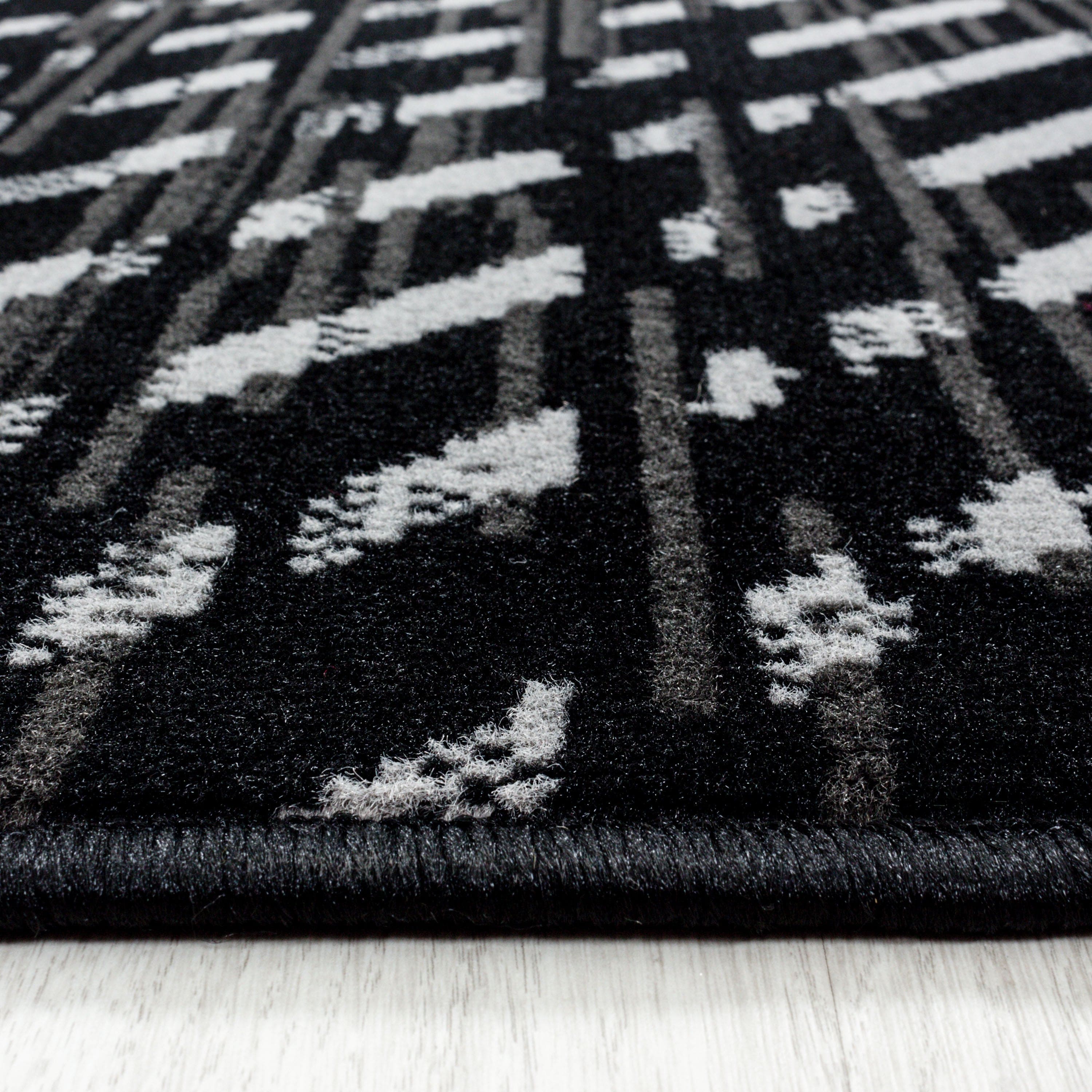 Passatoia Base 2810 Geometric Nero (1)