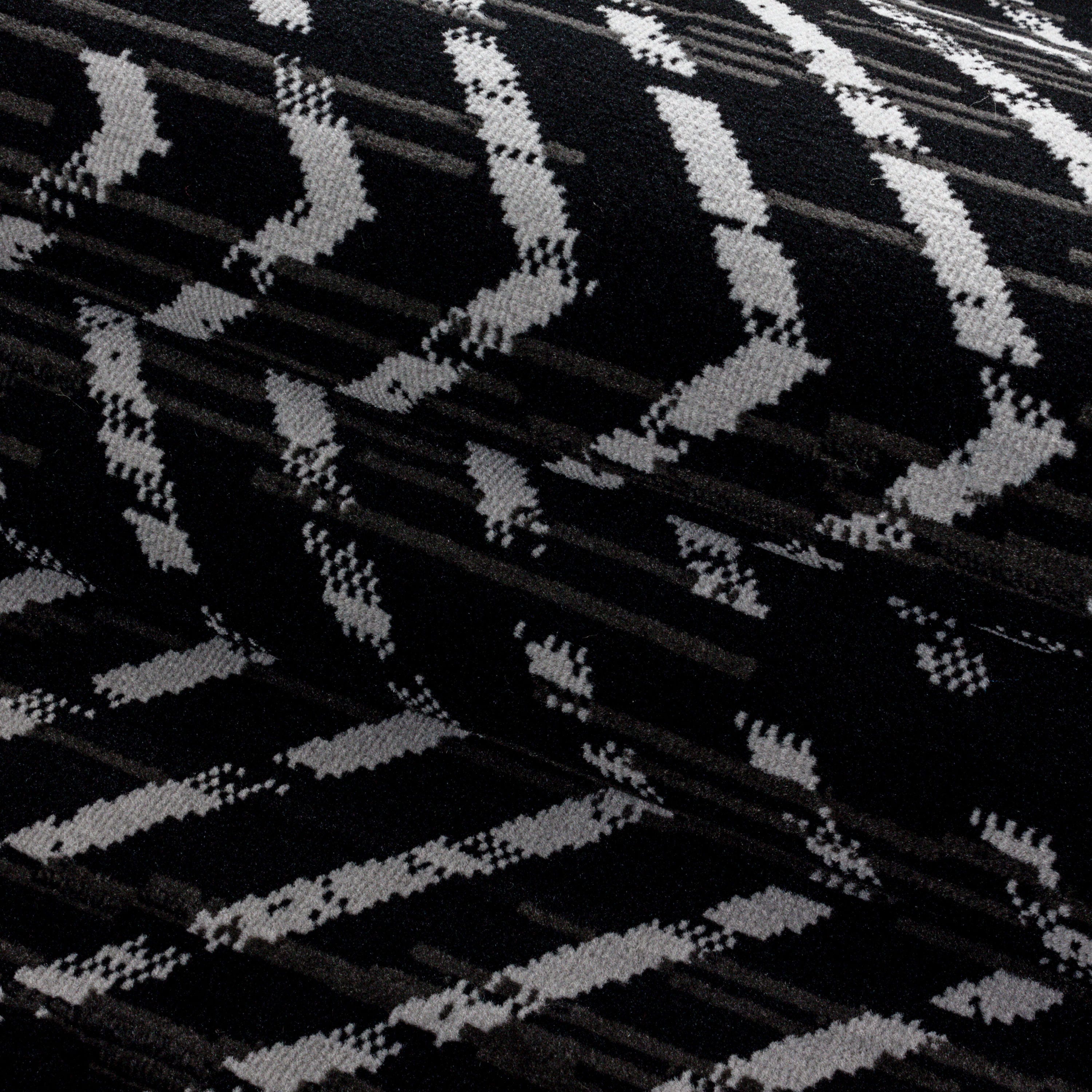 Passatoia Base 2810 Geometric Nero (3)