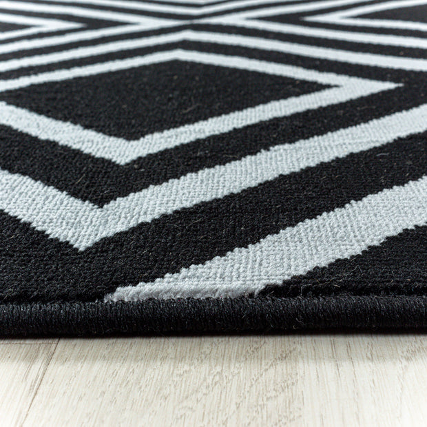 Passatoia Costa 3525 Geometric Nero (1)