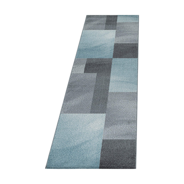 Passatoia Efor 3712 Abstract Checkered Blu & AYYTPCH-EFOR3712BLUE-TRAVERSA