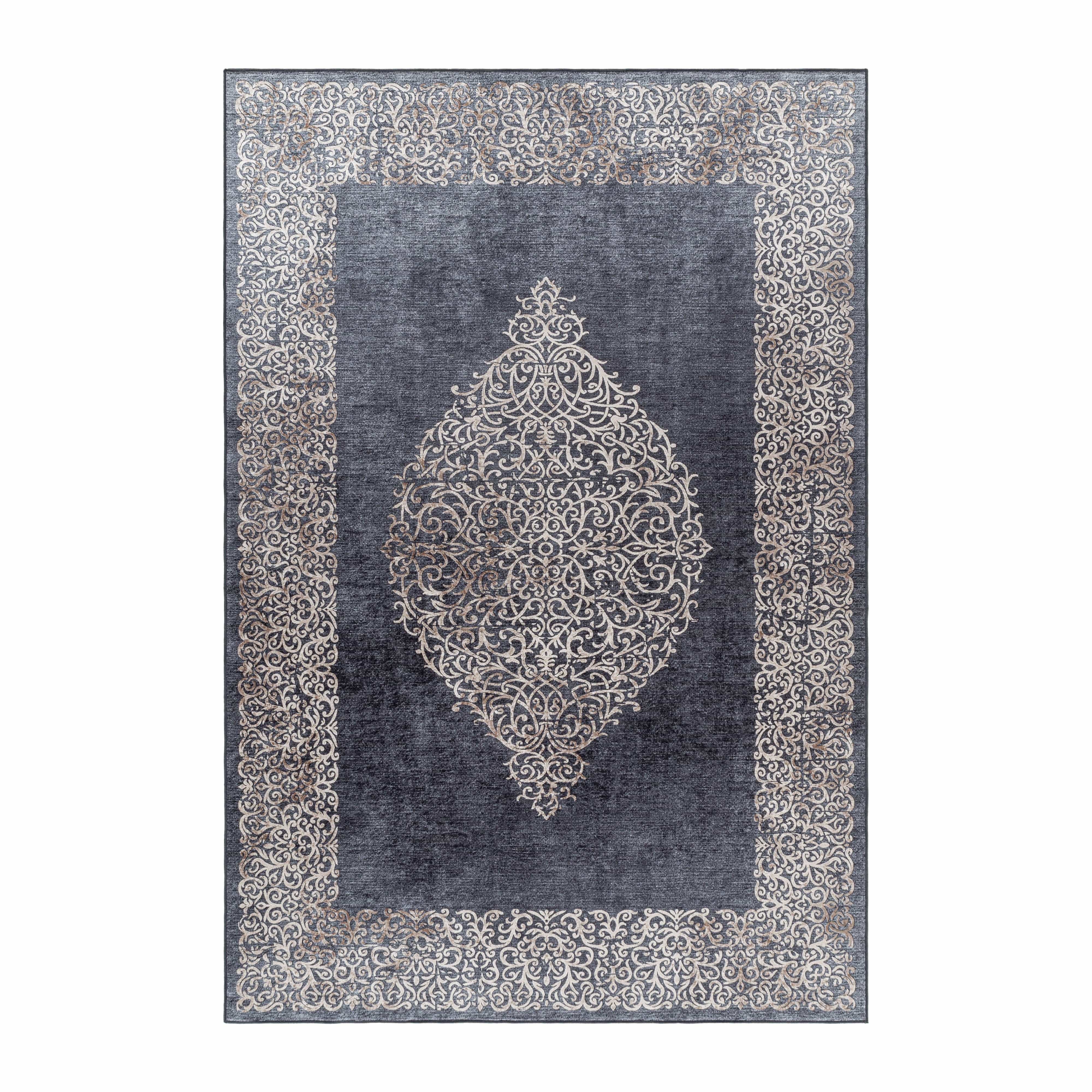 Passatoia Fiesta 4303 Baroque Design Nero & AYYTPCH-FIESTA4303BLACK-TRAVERSA