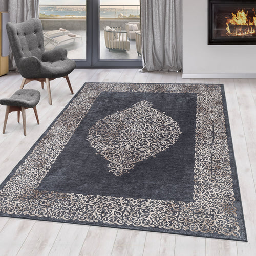 Passatoia Fiesta 4303 Baroque Design Nero (1)