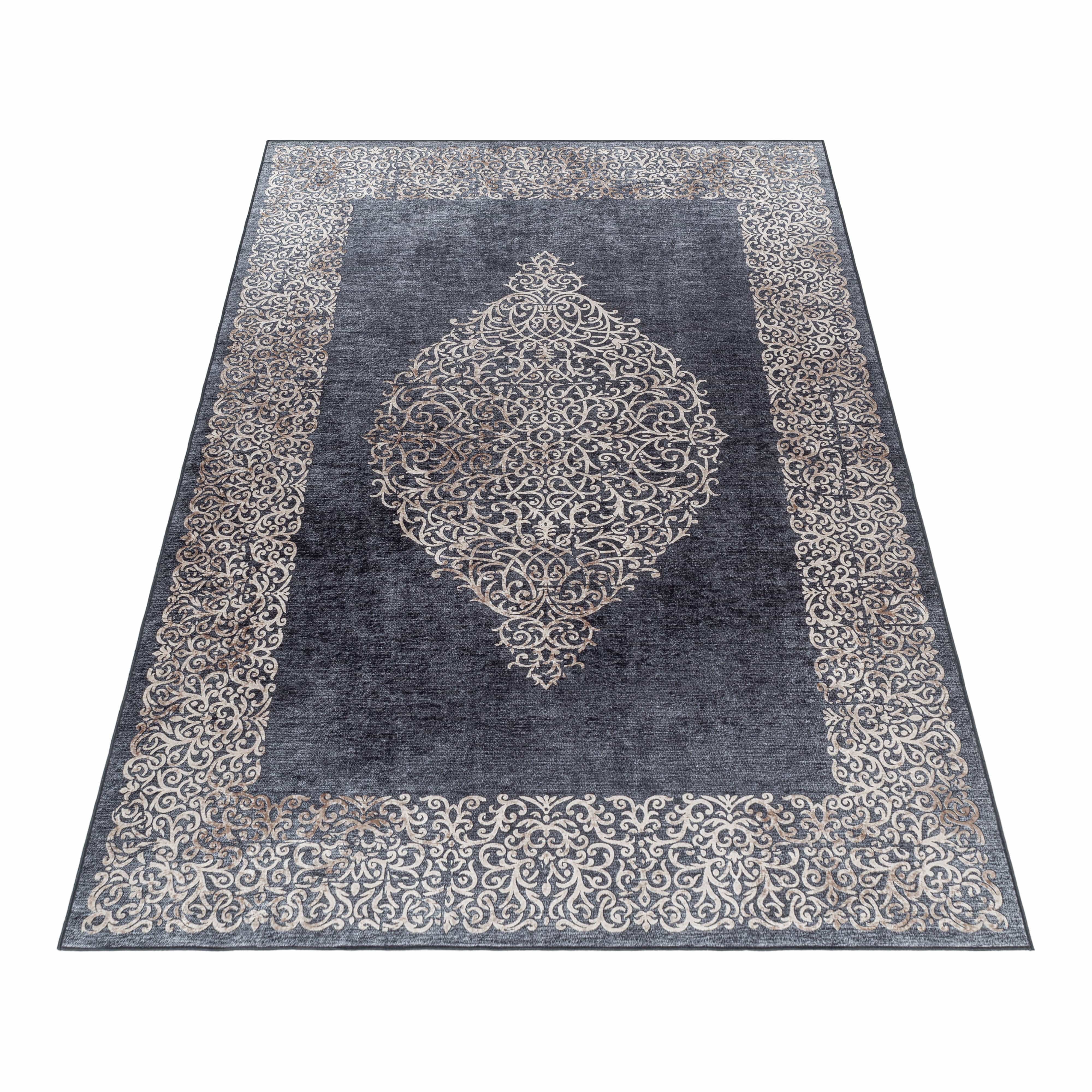 Passatoia Fiesta 4303 Baroque Design Nero (2)