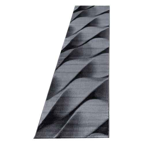 Passatoia Parma 9240 Abstract Waves Nero & AYYTPCH-PARMA9240BLACK-TRAVERSA