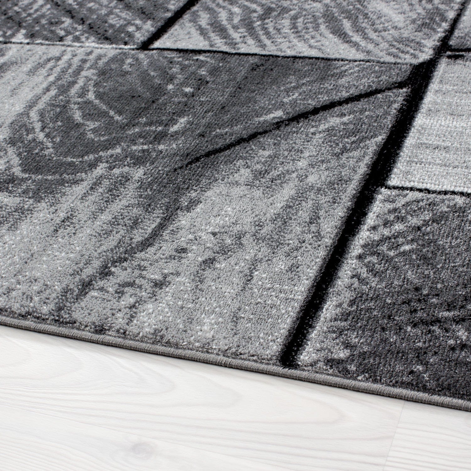 Passatoia Parma 9260 3D Wood Nero (3)