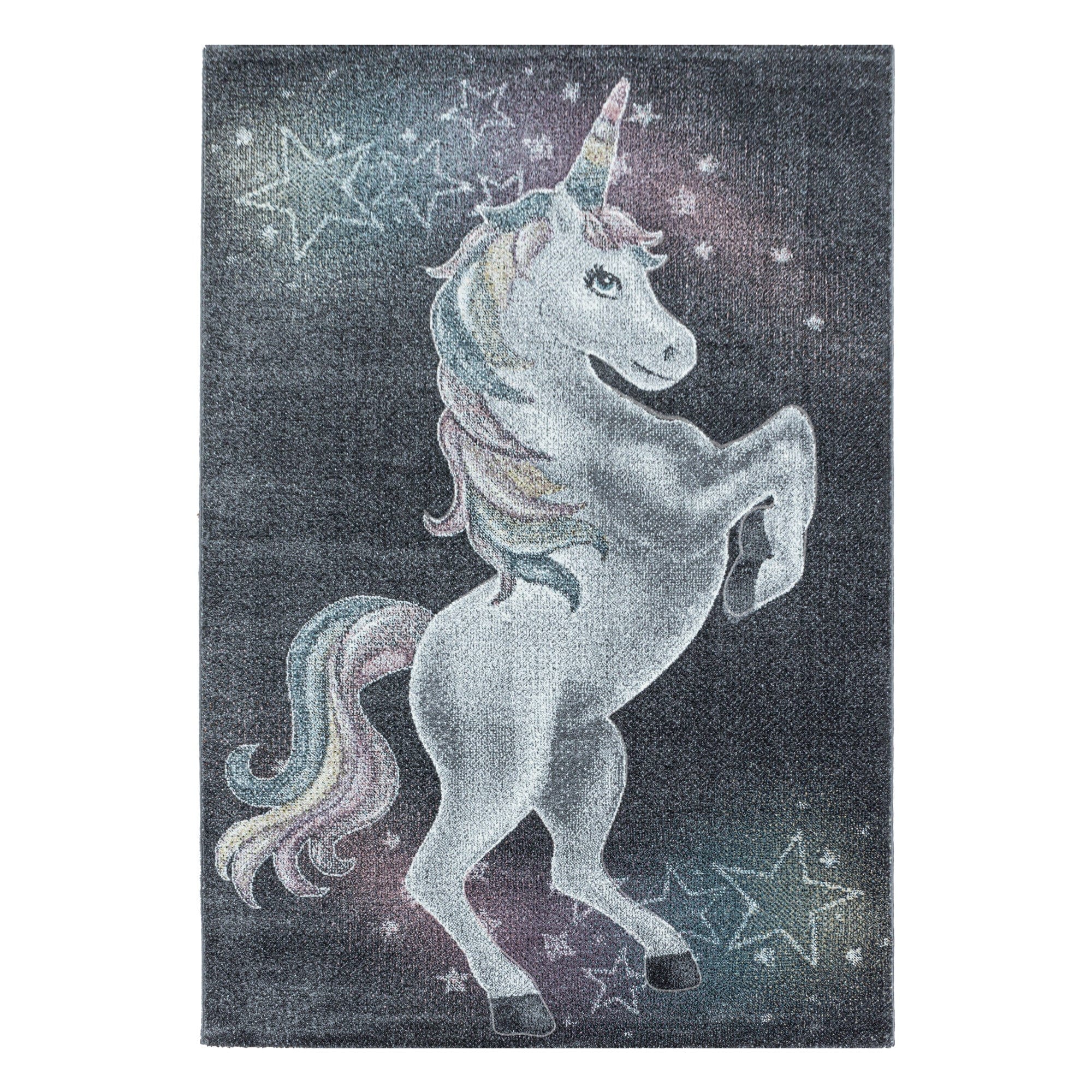 Passatoia per bambini Funny 2102 Unicorn Grigio & AYYTPCH-FUNNY2102GREY-TRAVERSA