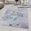 Passatoia per bambini Funny 2102 Unicorn Violetto (1)
