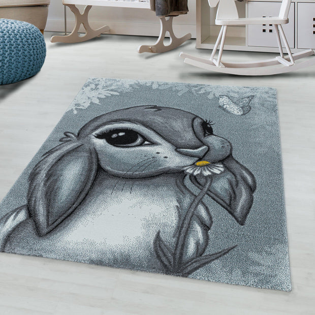 Passatoia per bambini Funny 2103 Sweet Bunny Blu (1)