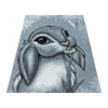 Passatoia per bambini Funny 2103 Sweet Bunny Blu (2)