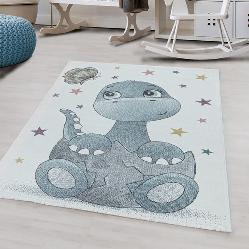Passatoia per bambini Funny 2106 Dinosaur Blu (1)