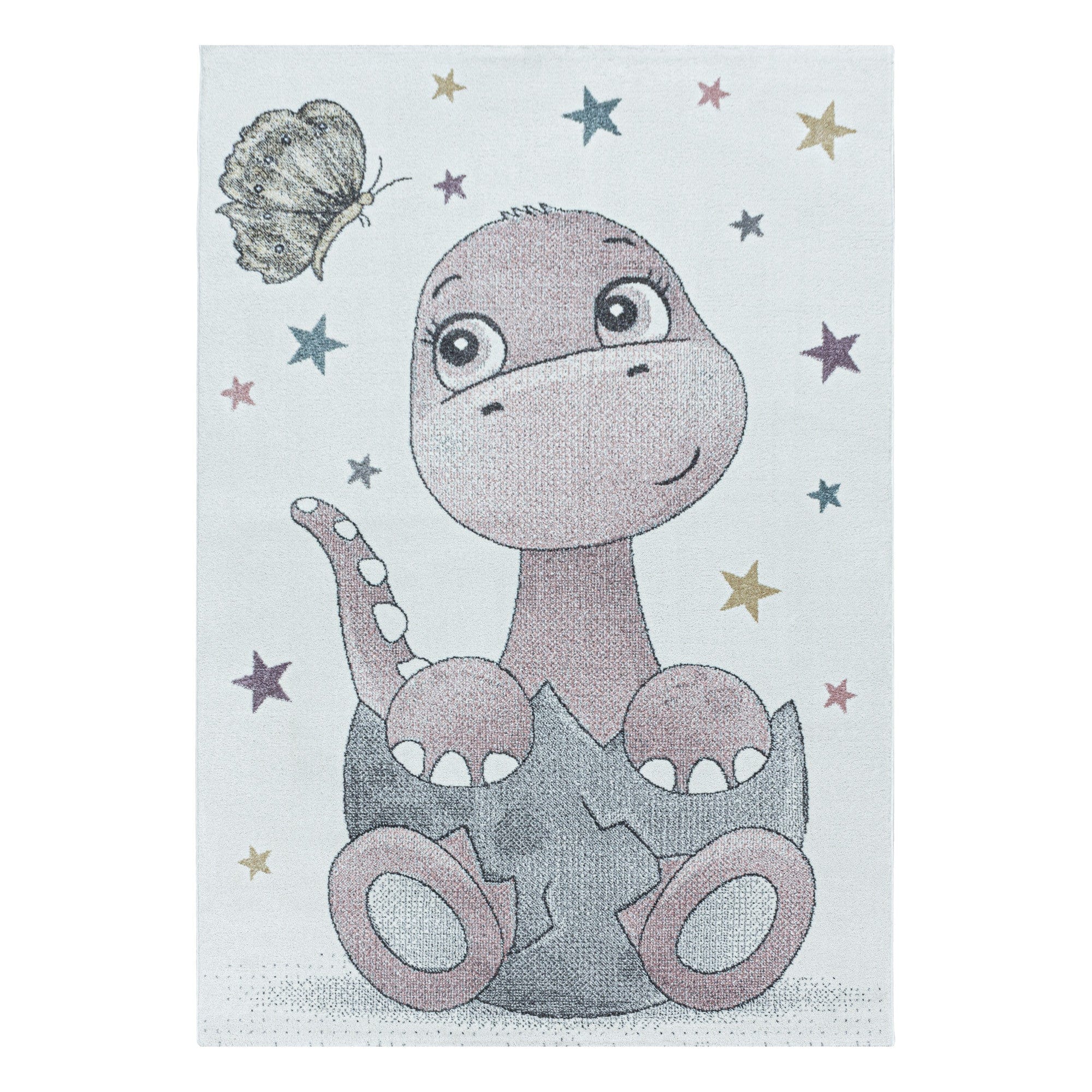 Passatoia per bambini Funny 2106 Dinosaur Rosa & AYYTPCH-FUNNY2106PINK-TRAVERSA