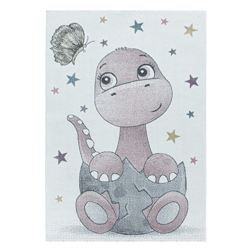 Passatoia per bambini Funny 2106 Dinosaur Rosa & AYYTPCH-FUNNY2106PINK-TRAVERSA