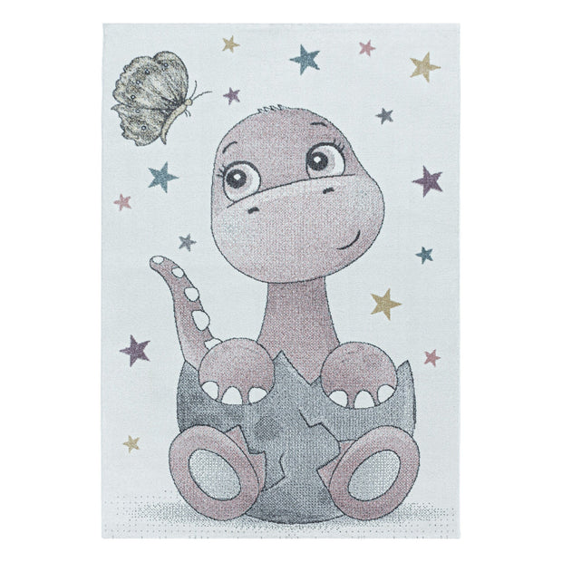 Passatoia per bambini Funny 2106 Dinosaur Rosa & AYYTPCH-FUNNY2106PINK-TRAVERSA