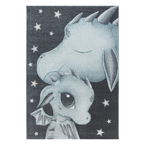 Passatoia per bambini Funny 2107 Dragon Blu & AYYTPCH-FUNNY2107BLUE-TRAVERSA