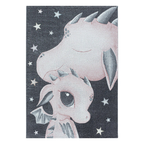 Passatoia per bambini Funny 2107 Dragon Rosa & AYYTPCH-FUNNY2107PINK-TRAVERSA